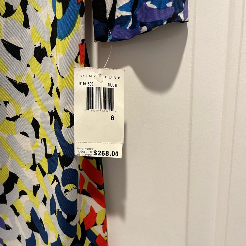 Never worn Trina Turk size 6 multi color dress - Picture 3 of 3